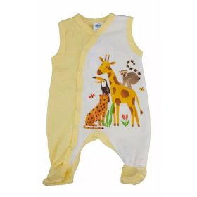   ABR Ujjatlan baba rugdalózó Szafari mintával - Sárga (56)