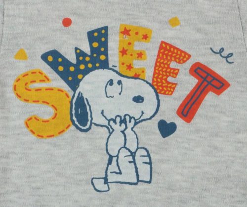 ABR Hosszú ujjú pamut body - Szürke - Snoopy (68)