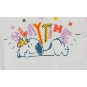   ABR Hosszú ujjú pamut body - Rózsaszín-Fehér - Snoopy (56)