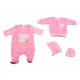 ABR 5 részes belül bolyhos baba szett elefánt mintával - Rózsaszín (50)