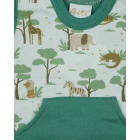   ABR Belül bolyhos ujjatlan pamut rugi - Sötétzöld - Szafari (50)