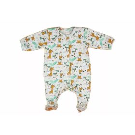 AB Hosszú ujjú pamut rugi - Bézs - Zsiráfok (44)