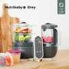 BABYMOOV Nutribaby+ 5in1Multifunkciós robotgép: Melegít, Sterilizál, kiolvaszt, párol, aprít - Szürke