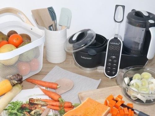 BABYMOOV Nutribaby+ 5in1Multifunkciós robotgép: Melegít, Sterilizál, kiolvaszt, párol, aprít - Szürke