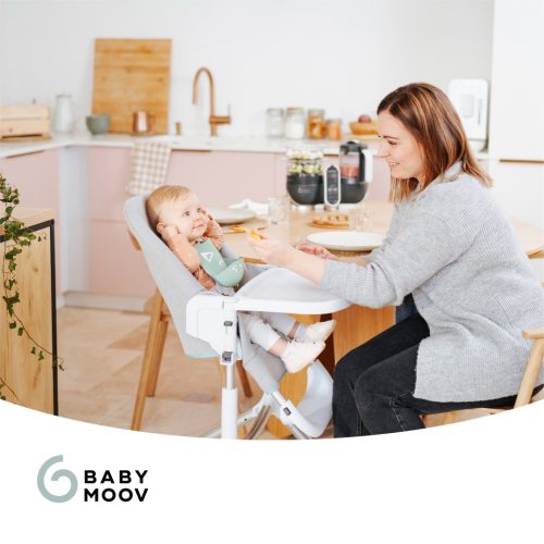 BABYMOOV Nutribaby+ 5in1Multifunkciós robotgép: Melegít, Sterilizál, kiolvaszt, párol, aprít - Szürke