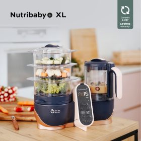   BABYMOOV Nutribaby + XL 5in1 Multifunkciós robotgép Melegít, Sterilizál, kiolvaszt, párol, aprít