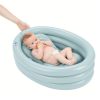 BABYMOOV 2in1 felfújható bel és kültéri fürdőkád feltekerhető újszülött betéttel - Dots