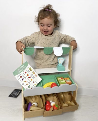 Moni Fából készült Szupermarket szett 50x45x21 cm