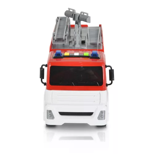 Moni Toys Interaktív műanyag pumpás, kihúzható létrás Tűzoltóautó 1:12 - Piros