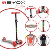 Byox Rapture 3 kerekű roller - Piros