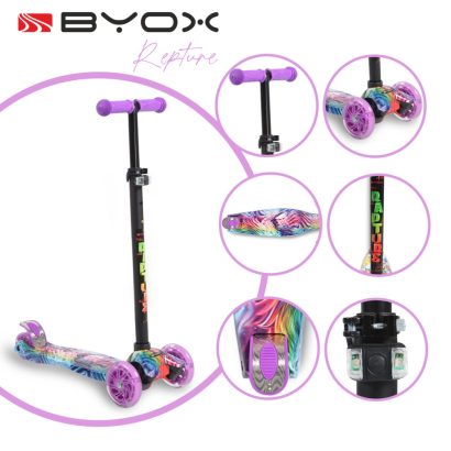Byox Rapture 3 kerekű roller - Lila