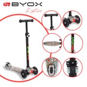 Byox Rapture 3 kerekű roller - Türkiz-Piros