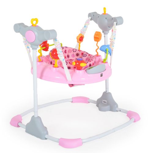 Moni Vista zenélő, 360 fokban forgatható, baba ugráló - Rózsaszín