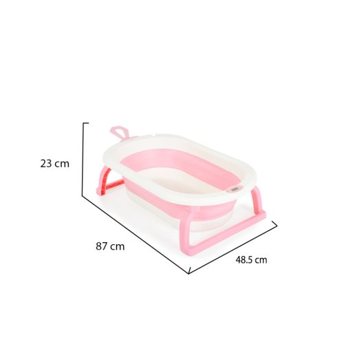 Cangaroo Terra Összecsukható babakád, digitális vízhőmérővel - Rózsaszín