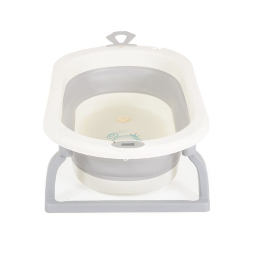 Cangaroo Terra Összecsukható babakád, digitális vízhőmérővel - Szürke