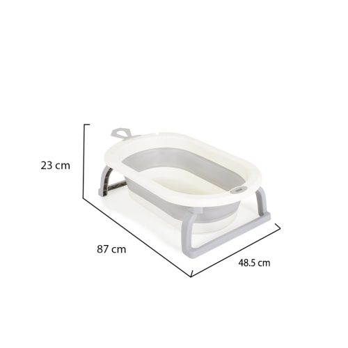 Cangaroo Terra Összecsukható babakád, digitális vízhőmérővel - Szürke