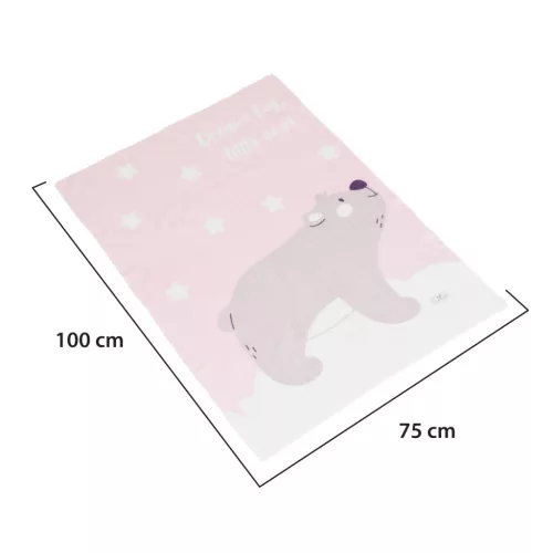 Cangaroo Dream Bear baba takaró (70x100 cm) - Rózsaszín