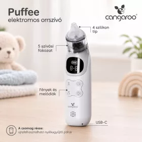   Cangaroo Puffee zenélő elektromos orrszívó 5 fokozattal - Fehér