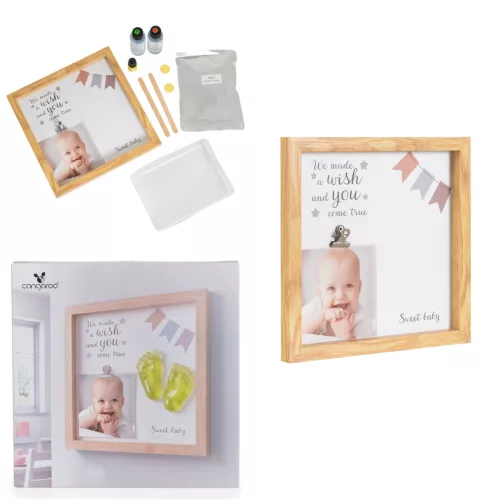 Cangaroo Mould First Steps 3D kéz vagy láblenyomat készítő képkerettel