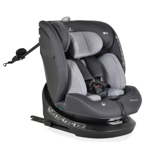 Cangaroo Draco I-Size 360°-ban forgatható ISOFIX gyermekülés 40-150 cm - Szürke