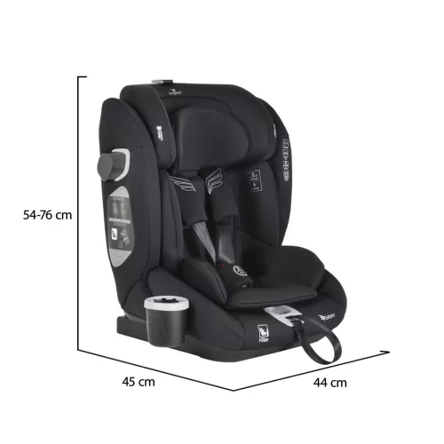 Cangaroo Falcon I-Size gyerekülés (76-150 cm) - Fekete