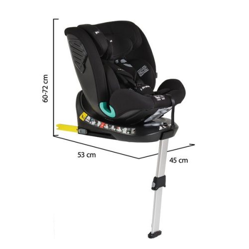 Cangaroo i-Protect I-Size 360°-ban forgatható ISOFIX SPS gyermekülés (40-150 cm) - Fekete