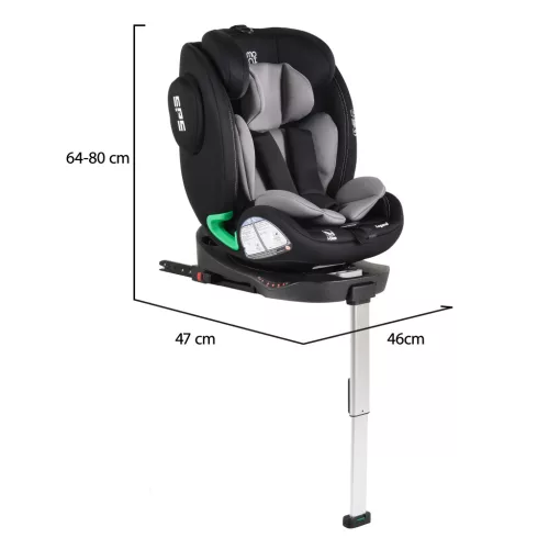 Moni Legend I-Size 360°-ban forgatható ISOFIX gyermekülés 40-150 cm - Szürke