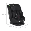 Moni Forza I-Size gyermekülés 40-150 cm - Fekete