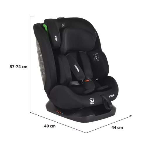 Moni Forza I-Size gyermekülés 40-150 cm - Fekete