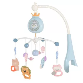   Moni Penguin Bed bell zenélő forgó játék kiságyra fehér zajjalzenélő forgó - Kék