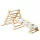 Moni Toys Pikler 2in1 fa Mászóka 3szög és mászórámpa Montessori 132x60 cm - Natúr