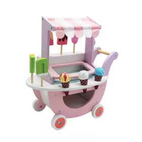   Moni Toys Fagyis/Jégkrémes Kocsi fa játék – Rózsaszín