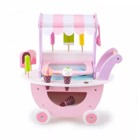   Moni Toys Fagyis/Jégkrémes Kocsi fa játék – Rózsaszín