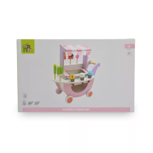 Moni Toys Fagyis/Jégkrémes Kocsi fa játék – Rózsaszín