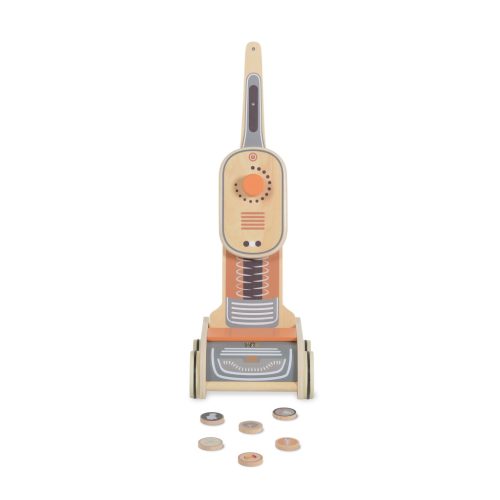 Moni Toys Fa porszívó kerekekkel - Narancssárga