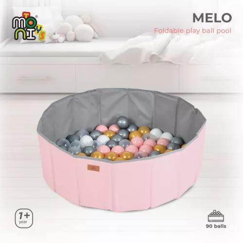 Moni Toys Melo össszecsukható labdamedence 90db labdával - Rózsaszín