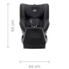 Britax Römer Dualfix M Plus Style gyerekülés 61-105cm - Carbon Black