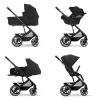 CYBEX Gold Balios S Lux BLK B 2in1 sport babakocsi Cot S Lux mózeskosárral - Moon Black