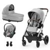 CYBEX Gold Balios S Lux SLV B 3in1 sport babakocsi Cot S Lux mózeskosár és Aton S2 hordozó - Lava Grey 