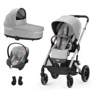   CYBEX Gold Balios S Lux SLV B 3in1 sport babakocsi Cot S Lux mózeskosár és Aton S2 hordozó - Lava Grey 