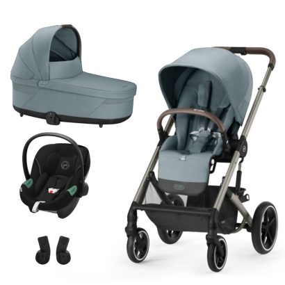 CYBEX Gold Balios S Lux TPE B 3in1 sport babakocsi Cot S Lux mózeskosár és Aton S2 hordozó - Sky Blue