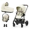 CYBEX Gold Balios S Lux TPE B 3in1 sport babakocsi Cot S Lux mózeskosár és Aton S2 hordozó - Seashell Beige