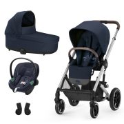   CYBEX Gold Balios S Lux SLV B 3in1 sport babakocsi Cot S Lux mózeskosár és Aton S2 hordozó - Ocean Blue