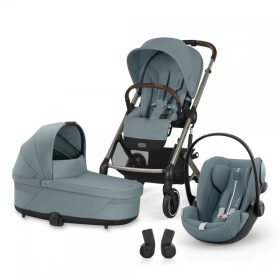   CYBEX Gold Balios S Lux 2025 TPE B 3in1 szett babakocsi + babahordozó + mózeskosár - Stormy Blue