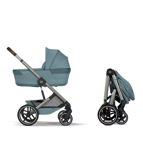 CYBEX Gold Balios S Lux 2026 with Fold Cot TPE 3in1 babakocsi - Stormy Blue