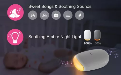 Vtech V-Hush™ Rocker Hang és Mozgásalapú Babakocsi Ringató altatódal lejátszó és éjszakai fény