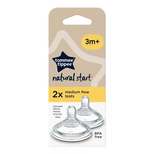 Tommee Tippee Natural Start közepes folyású cumisüveg cumi 2db