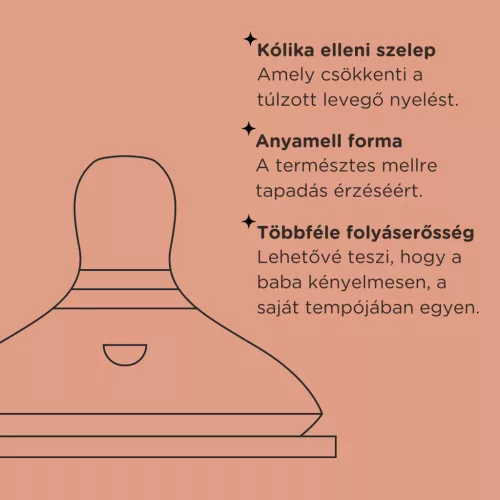 Tommee Tippee Natural Start közepes folyású cumisüveg cumi 2db
