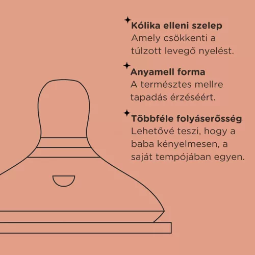 Tommee Tippee Natural Start gyors folyású cumisüveg cumi 2db