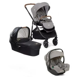   Joie Versatrax babakocsi szett i-Gemm 3 hordozó Pebble + Signature Ramble mózeskosár Eclipse